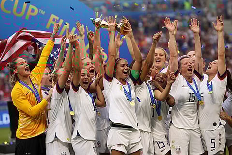 Alex Morgan Retires: United States' Alex Morgan holds the trophy celebrating at the end of the Women's World Cup final